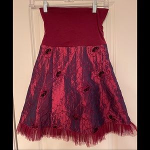 Embroidered Floral Skirl with Tule Edging. 7